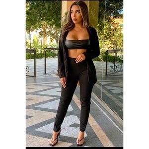 Payin' It Forward Blazer Set - Black - XS